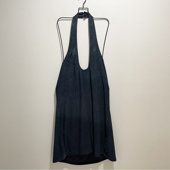 FABLETICS Women’s Black ISLAND TERRY HALTER DRESS Criss Cross Neckline Size XXL - Picture 2 of 7